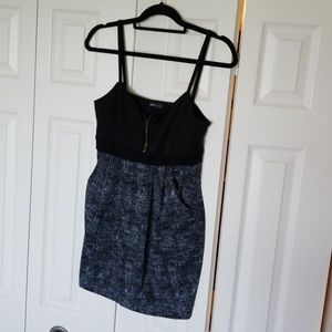 Black and Gray Mini Dress